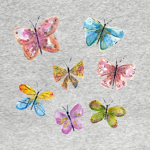 Watercolor Butterflies by SWON Design